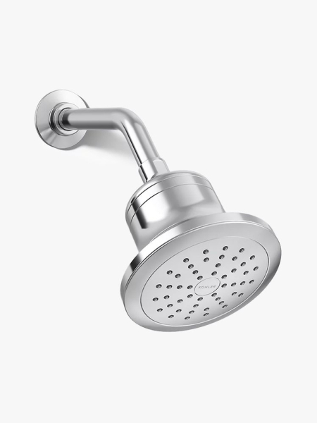 Kohler Cinq Filtered Showerhead in branded component on a light gray background
